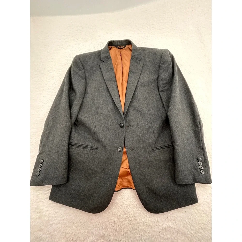 Jos A Bank Joseph Slim Fit Blazer Mens 38S Charcoal Gray 100% Wool Sport Coat